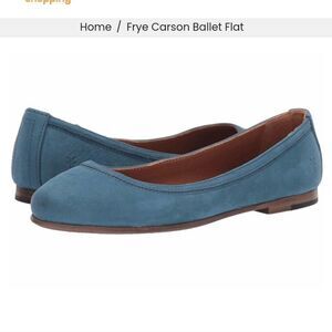 Frye Carson ballet flat Genuine Leather Sea Blue Size 6.5